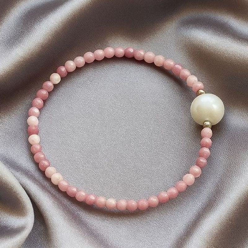 Браслет лаконичные бусины с крупной жемчужиной J10770CJJ Браслет лаконичные бусины с крупной жемчужиной J10770CJJ