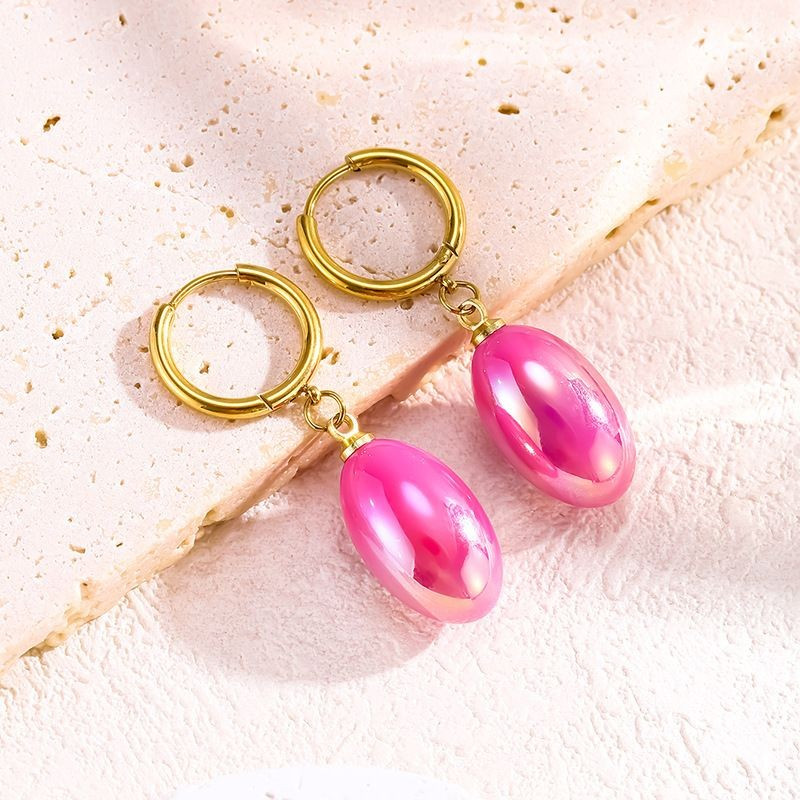 Серьги-конго с розовым перламутром CJG24781