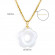 Золотистая цепочка с подвеской в форме цветка из камня CJL14557