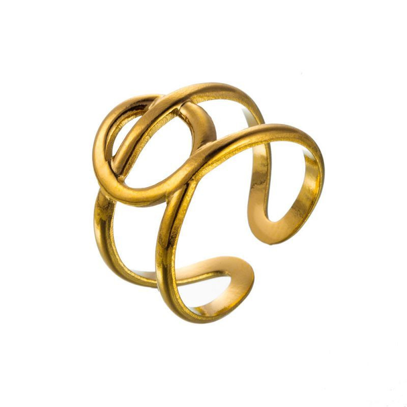 Широкое ажурное кольцо с переплетениями CJL26047