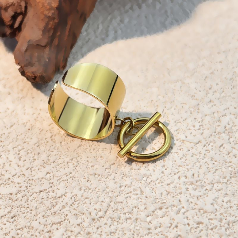 Широкое гладкое кольцо-манжет CJM18942