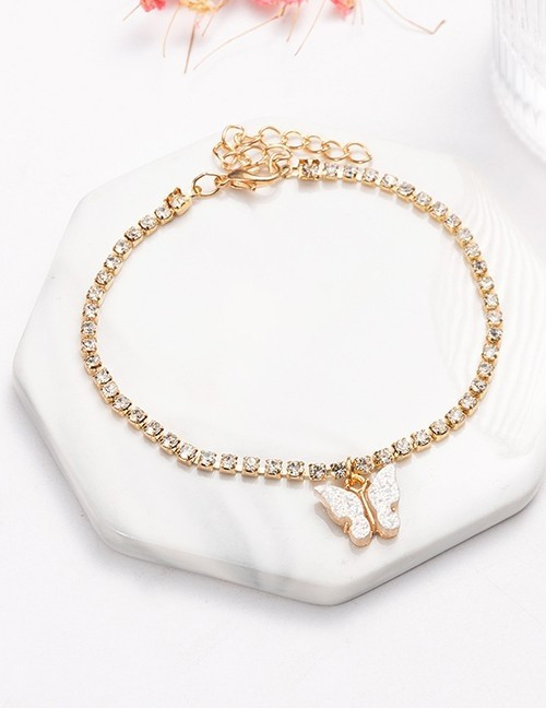 Браслет на ногу с ажурной бабочкой G82751