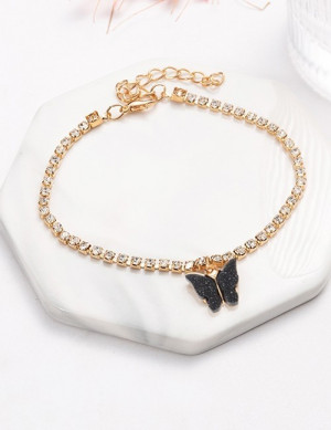 Браслет на ногу с ажурной бабочкой G82751 Браслет на ногу с ажурной бабочкой G82751