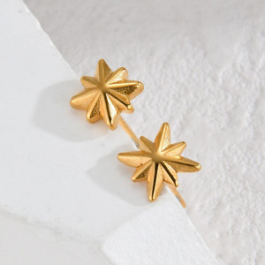 Золотистые серьги-пусеты Полярные звезды CJH86110 Золотистые серьги-пусеты Полярные звезды CJH86110