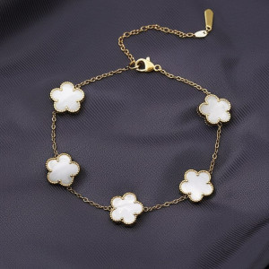 Браслет-цепочка с перламутровой дорожкой клевера 1J12034CJJ Браслет-цепочка с перламутровой дорожкой клевера 1J12034CJJ