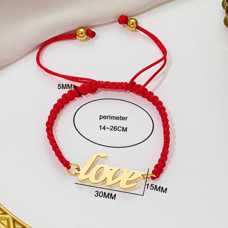 Браслет нить с ажурной надписью Love CJS89806