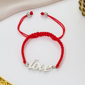 Браслет нить с ажурной надписью Love CJS89806