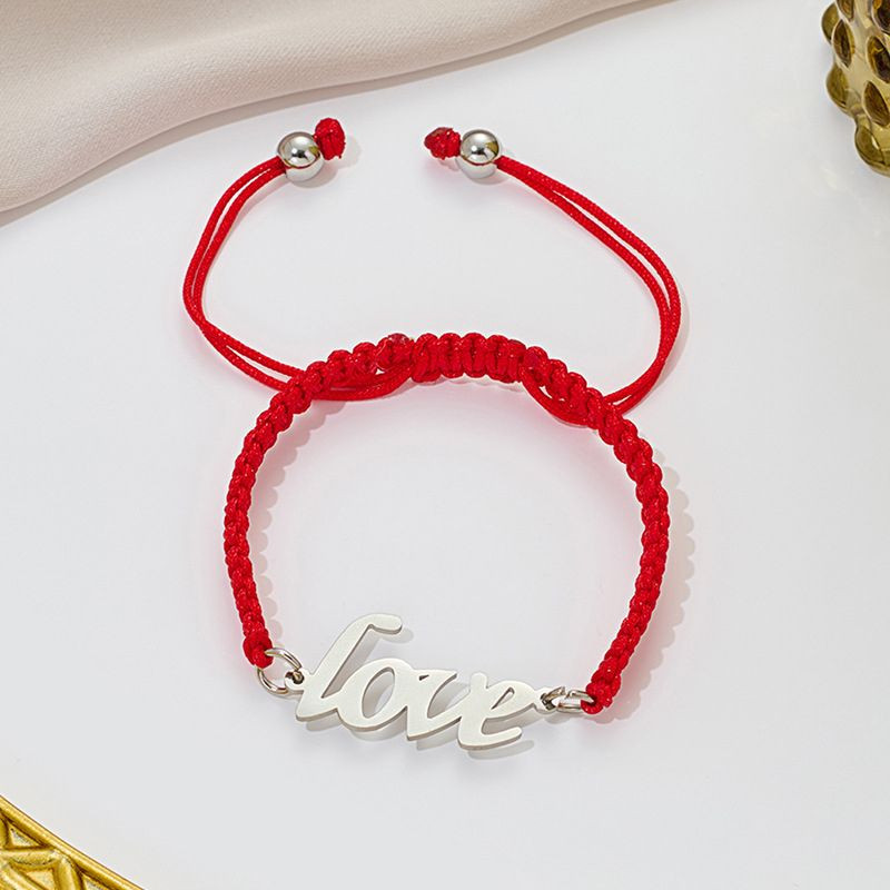 Браслет нить с ажурной надписью Love CJS89806