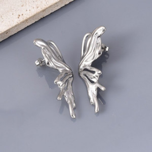Серьги-пусеты Крылья бабочки абстрактные CJL89075