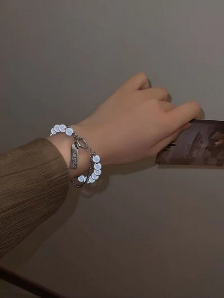 Браслет классический жемчуг с удлиняющей цепочкой J10772CJJ Браслет классический жемчуг с удлиняющей цепочкой J10772CJJ