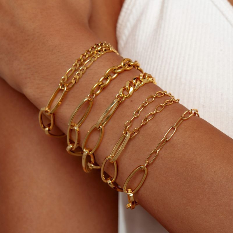 Браслет цепочка золотистого цвета CJN36920