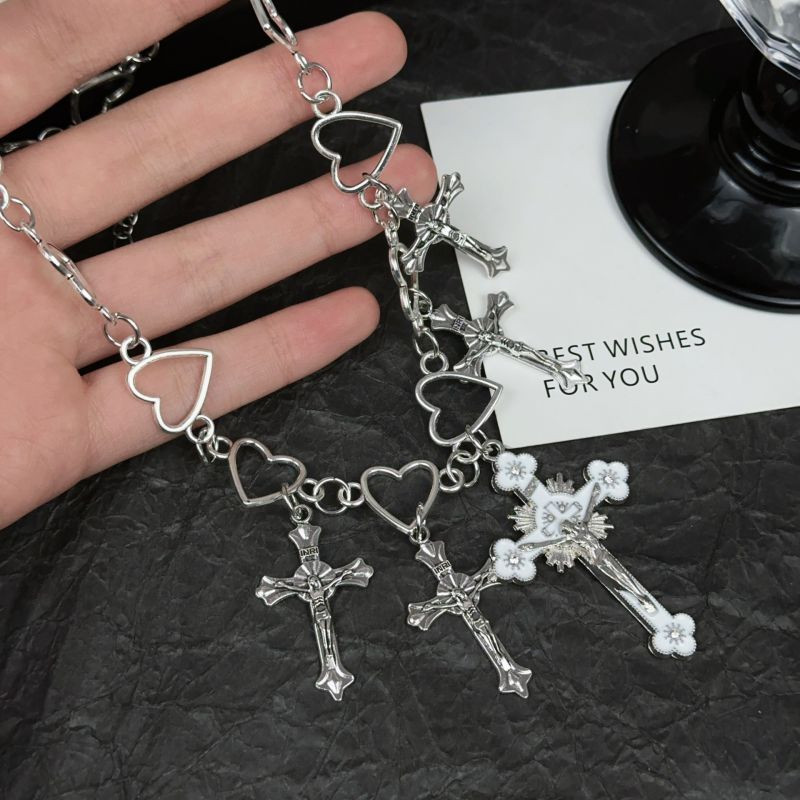 Многослойная Цепочка с каскадом подвесок в виде крестов CJL19695 Многослойная Цепочка с каскадом подвесок в виде крестов CJL19695