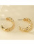 Ажурные многослойные серьги-кольца в золотистом цвете Z48719