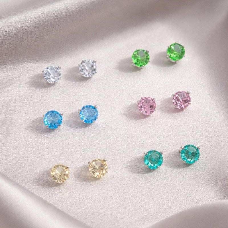 Набор серег циркон ювелирный сплав 1J12316CJJ Набор серег циркон ювелирный сплав 1J12316CJJ