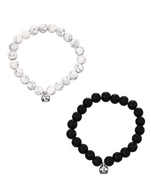 Парные браслеты инь-ян из натурального камня R08462