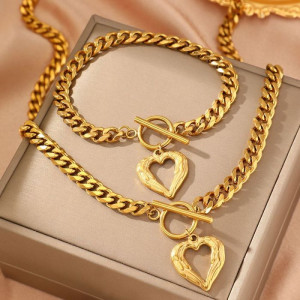 Стальной комплект бижутерии CJM32871