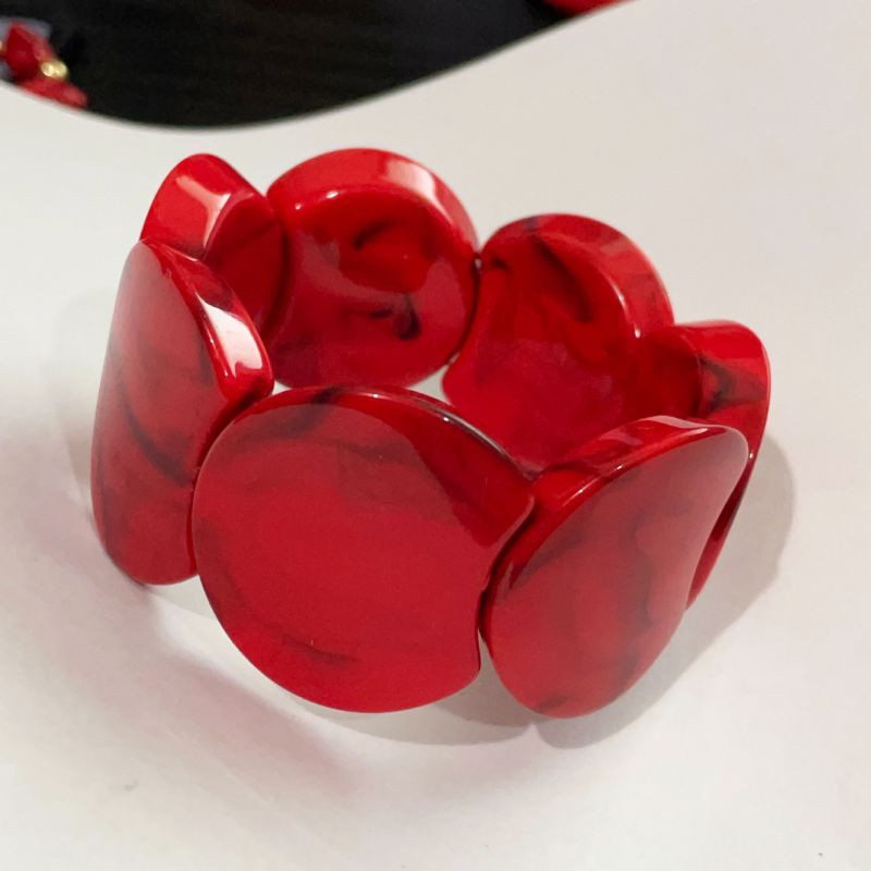 Браслет жесткий комбинированный с имитацией дерева и металла CJR57069