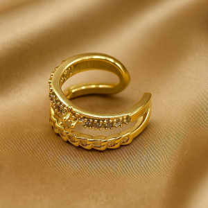 Кафф медь с напылением золотом J10984CJJ Кафф медь с напылением золотом J10984CJJ