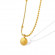 Колье с подвеской в форме объемного золотого медальона J10904CJJ