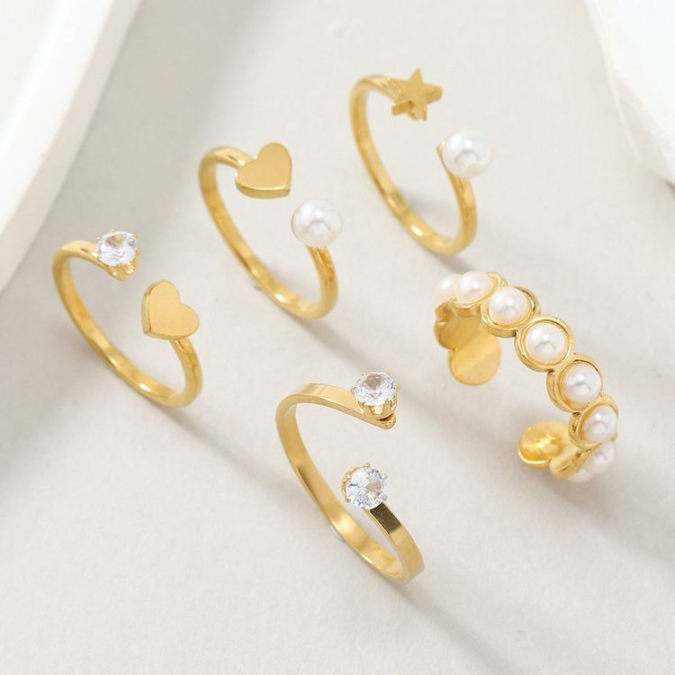 Кольцо медицинская сталь с напылением золотом J10343CJJ Кольцо медицинская сталь с напылением золотом J10343CJJ