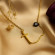 Асимметричная цепочка с кулоном в форме золотого креста J11313CJJ Асимметричная цепочка с кулоном в форме золотого креста J11313CJJ