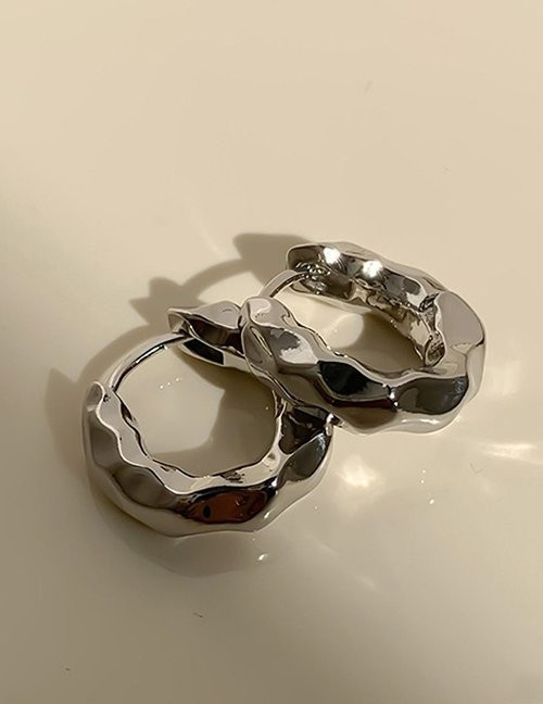 Массивные граненые серьги-конго Z17483 Массивные граненые серьги-конго Z17483