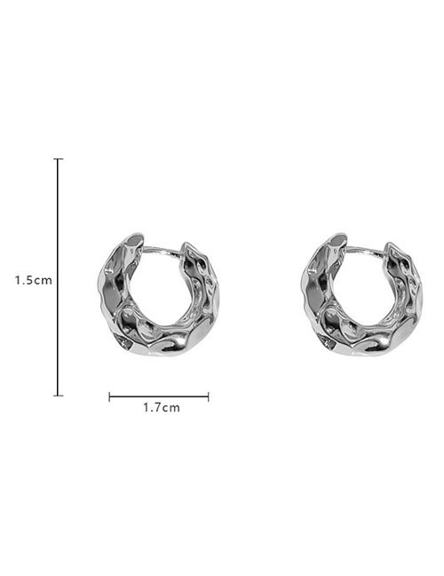 Массивные граненые серьги-конго Z17483 Массивные граненые серьги-конго Z17483