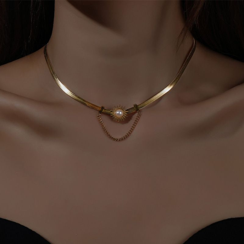 Колье из стали CJL21930