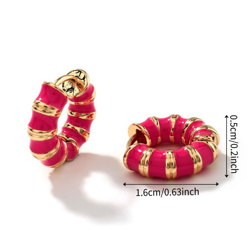 Яркие серьги-конго с цветной эмалью CJP62833