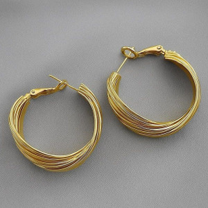 Серьги конго медь напыление золотом 1J12109CJJ Серьги конго медь напыление золотом 1J12109CJJ