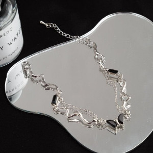 Браслет тонкая цепь с летящими бабочками J10774CJJ