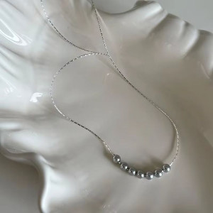 Тонкое колье с дорожкой из переливающихся кристаллов J10795CJJ