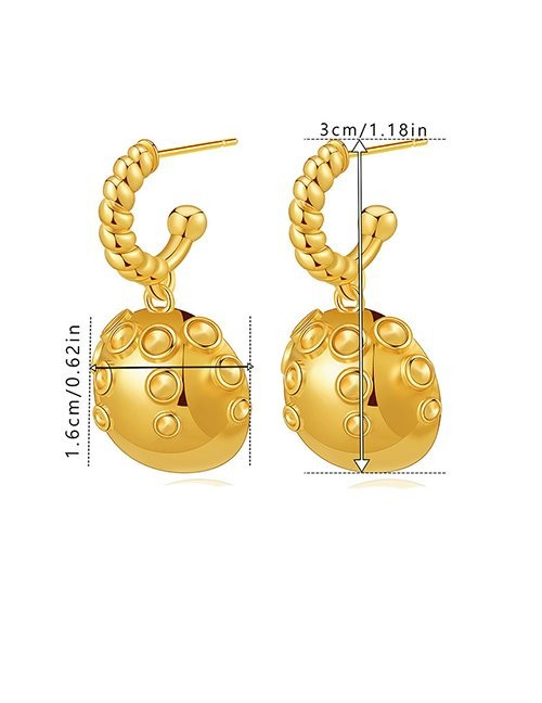 Серьги-конго с подвесками «Золотые сферы» Z65694
