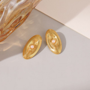 Серьги-пусеты Лодочки с жемчугом CJR69410 Серьги-пусеты Лодочки с жемчугом CJR69410