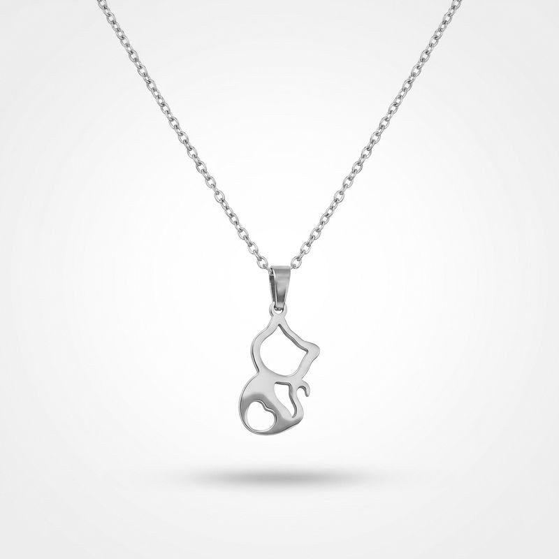 Стальная цепочка с сидящей кошкой 1J12396-1CJJ