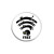 Круглая брошь-чёрный кот с Wi-Fi ASUY38759