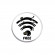 Круглая брошь-чёрный кот с Wi-Fi ASUY38759