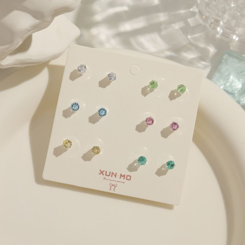 Набор серег циркон ювелирный сплав 1J12319CJJ Набор серег циркон ювелирный сплав 1J12319CJJ