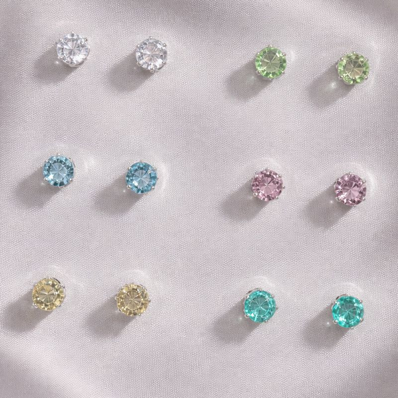 Набор серег циркон ювелирный сплав 1J12319CJJ Набор серег циркон ювелирный сплав 1J12319CJJ