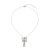 Серебряное колье из стали с бабочкой и кисточкой CJZ56190