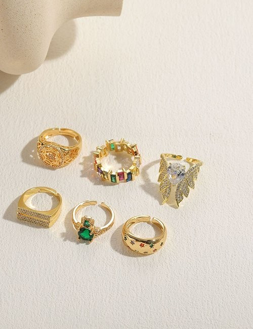 Массивное кольцо с разноцветными звездами M13925 Массивное кольцо с разноцветными звездами M13925