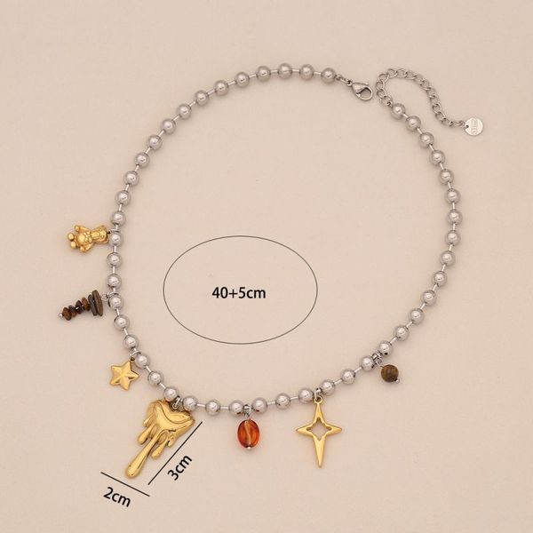 Жемчужный Чокер с декоративными подвесками CJL36346 Жемчужный Чокер с декоративными подвесками CJL36346