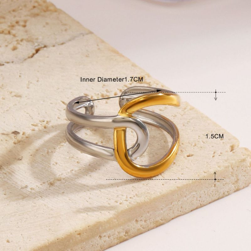 Набор колец с эмалевыми вставками в форме капли CJL80008