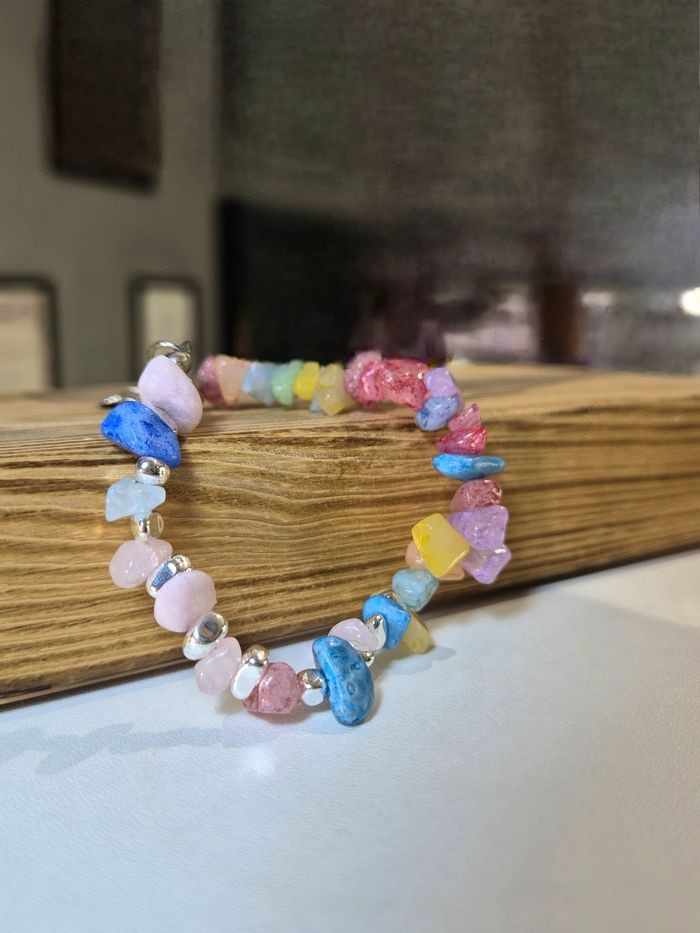 Браслет яркая мозаика из разноцветных камней J10778CJJ