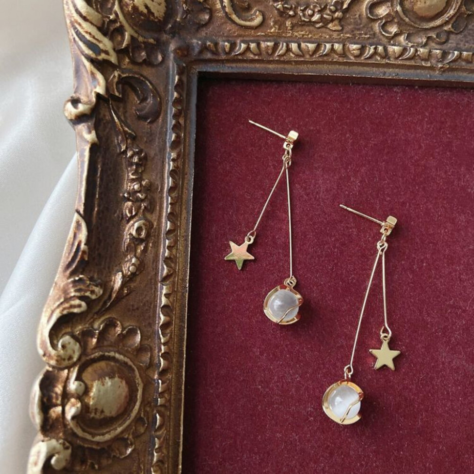 Серьги ювелирный сплав с серебряным гвоздиком J10385CJJ Серьги ювелирный сплав с серебряным гвоздиком J10385CJJ