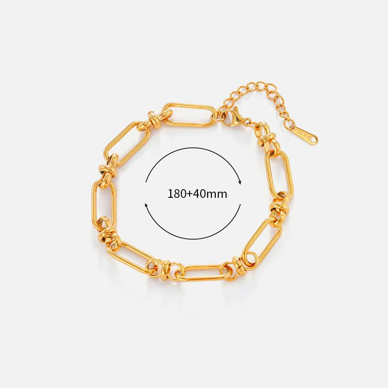 Браслет фантазийный с вытянутыми и круглыми звеньями CJN35869