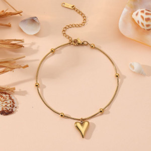 Браслет-цепочка с подвеской в форме сердца CJH91076 Браслет-цепочка с подвеской в форме сердца CJH91076