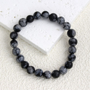 Браслет из матовых камней с узором CJH16971 Браслет из матовых камней с узором CJH16971