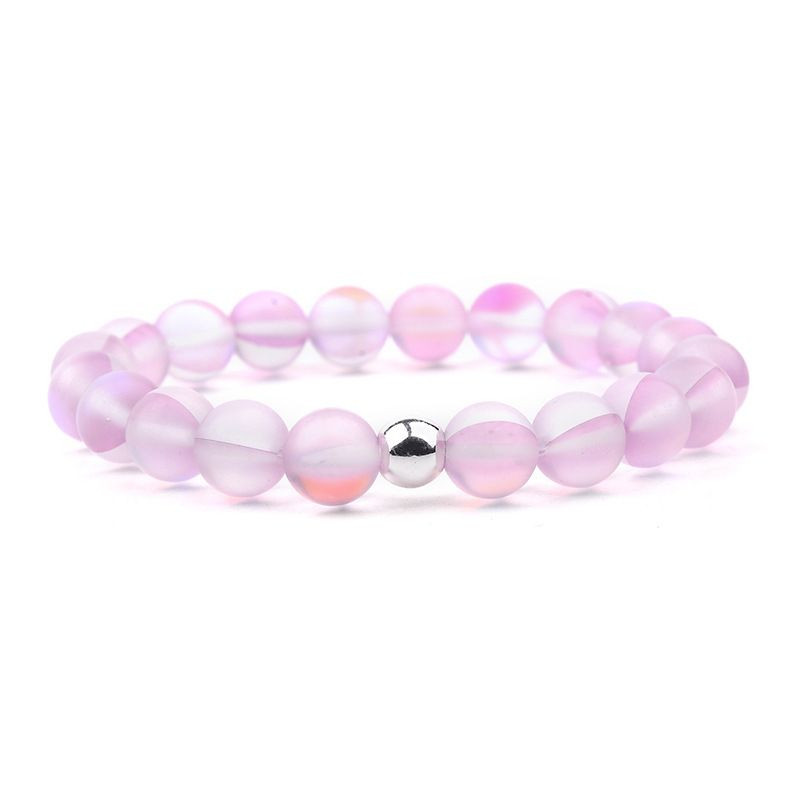 Браслет из матовых камней с узором CJH16971