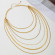 Каскадное многослойное колье из золотистых цепей CJH16420
